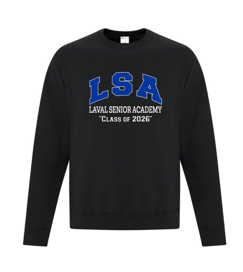 Graduation Sewn Letters Crewneck / Molleton Col Rond Graduation avec lettres cousues